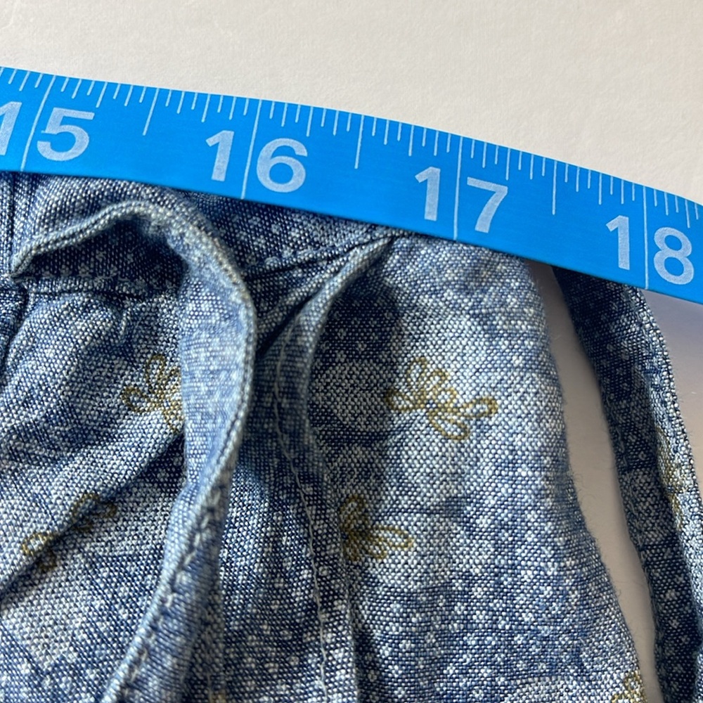 J Crew Mercantile Printed Chambray Faux Wrap Mini Skirt Size XL - Picture 10 of 11